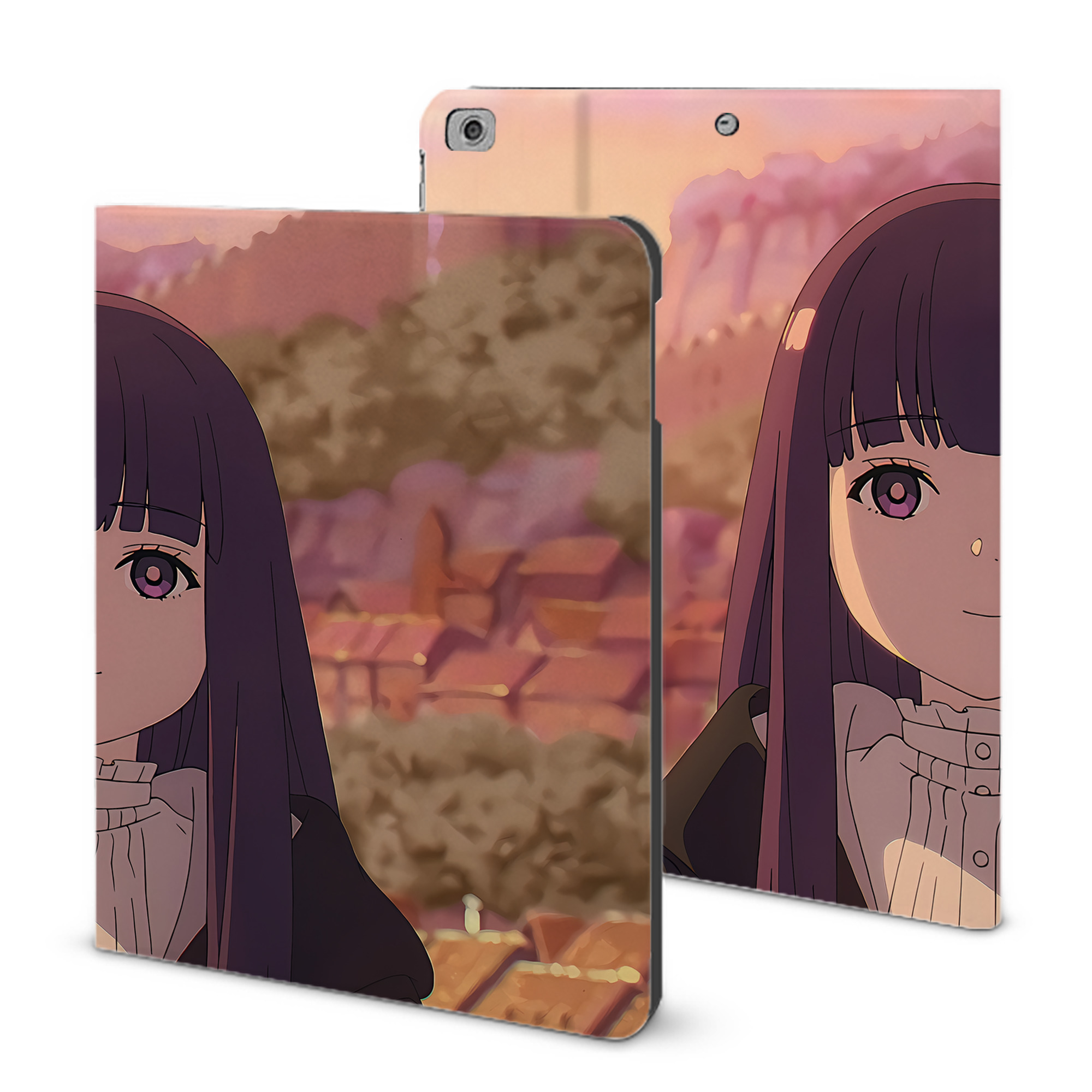 （画像用） 葬送のフリーレン Frieren IPad ケース ブック型 PUレザー TPU 耐衝撃 軽量 薄型 ペン収納なし 全面保護 IPad 各モデル対応